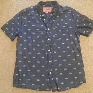 Mens Bicycle Button Down Shirt